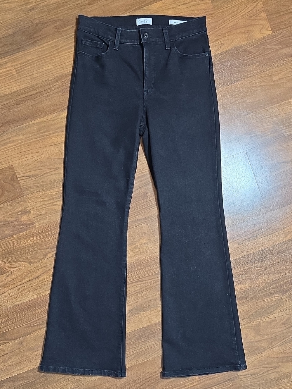 Jessica Simpson Women's High Rise Fitted Flare Jean - Black